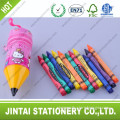 9c Wax Triangle Crayon into Hello Kitty Bag
